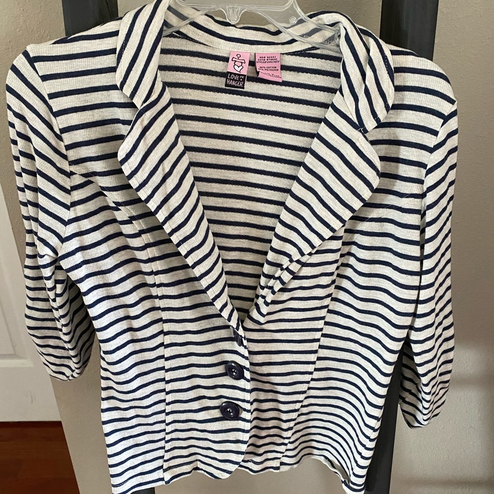 Lightweight striped blazer
